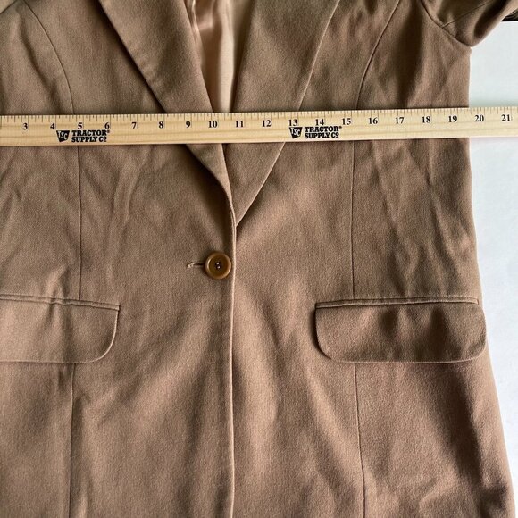Kristen Blake Tan Merino Wool Suit Jacket Women's Size 8 - Picture 7 of 7